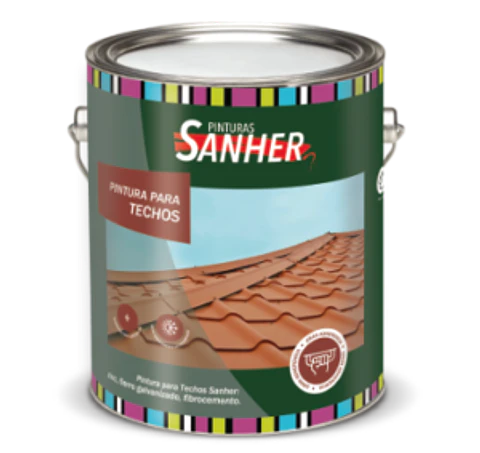 Galon pintura para techo verde Sanher