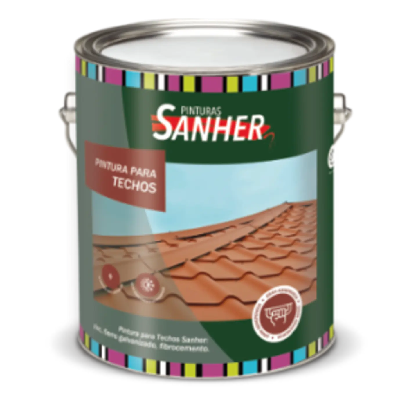 Galon pintura para techo verde Sanher 1