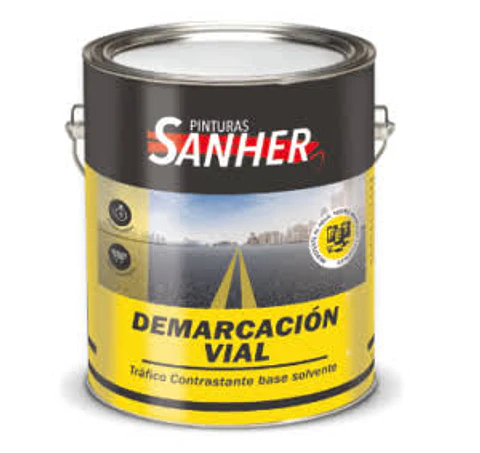 Galón pintura alto trafico negro Sanher