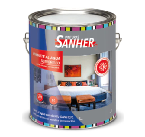 Galón Esmalte al Agua Semibrillo Base Tint Sanher