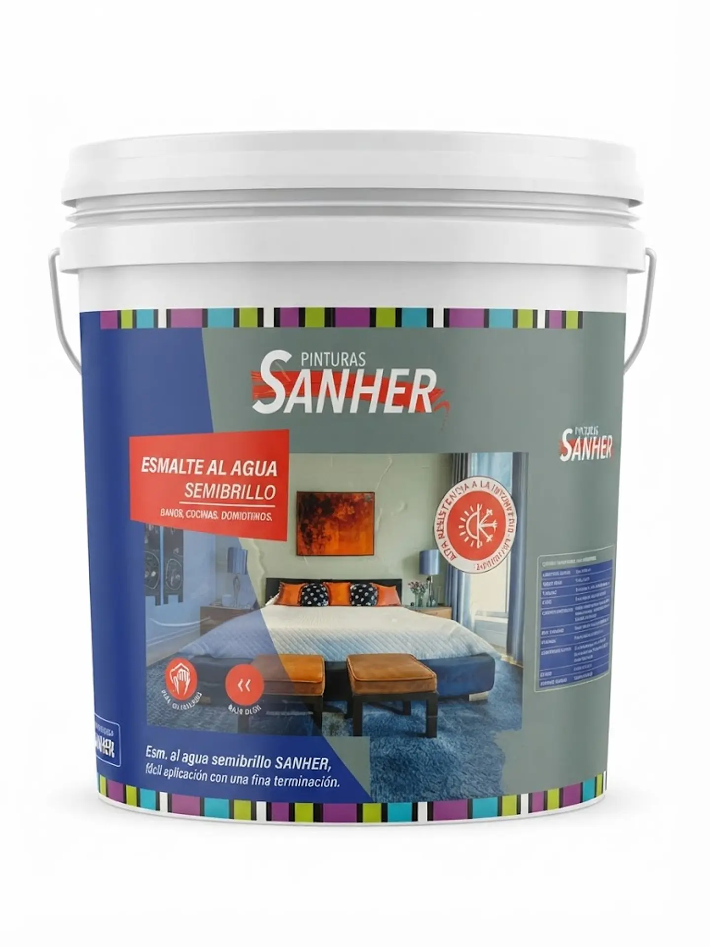Tineta Esmalte al Agua Semibrillo Base Tint Sanher 1