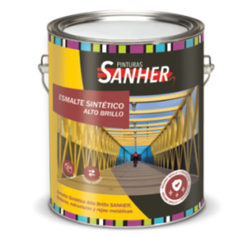 Galón Esmalte Sintético Base Oscura Sanher 1