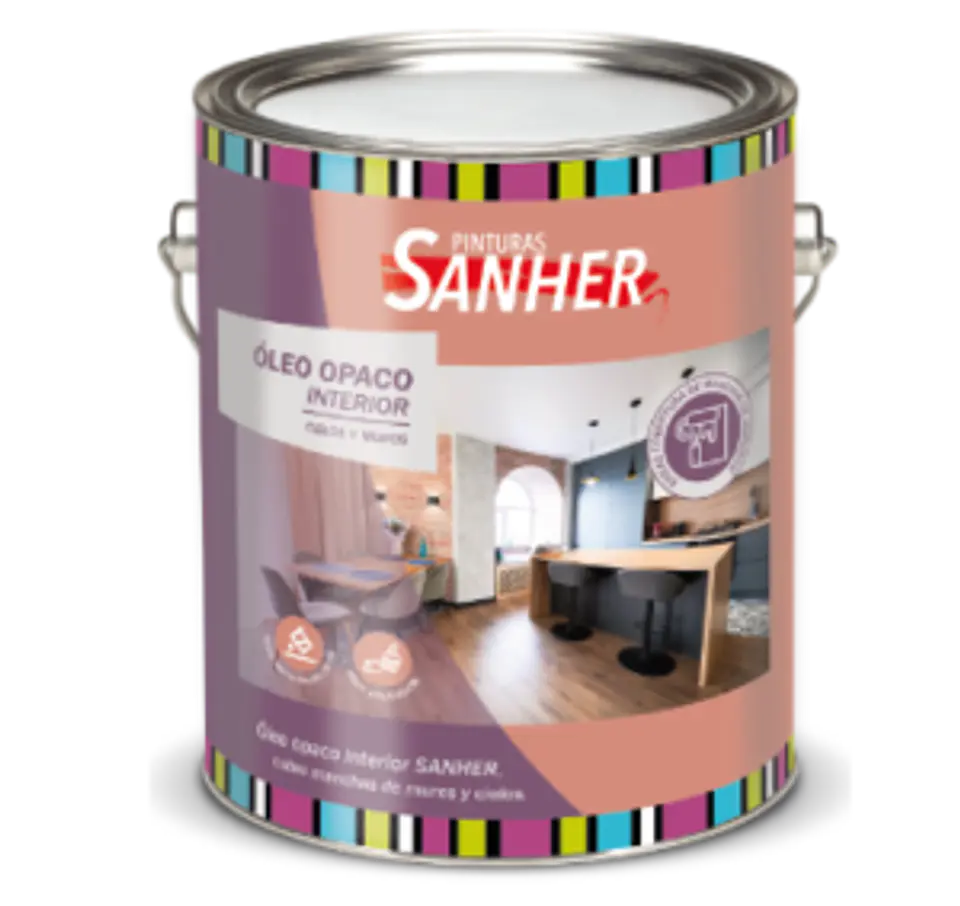 Galón Óleo Opaco Blanco Sanher  1