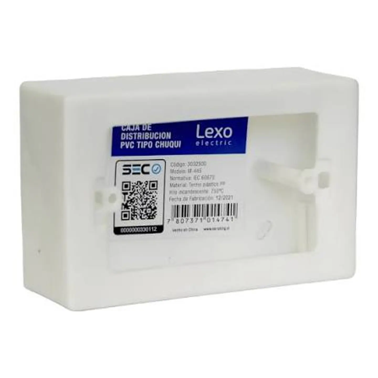 Caja distribución tipo chuqui libre de halógeno Lexo 1