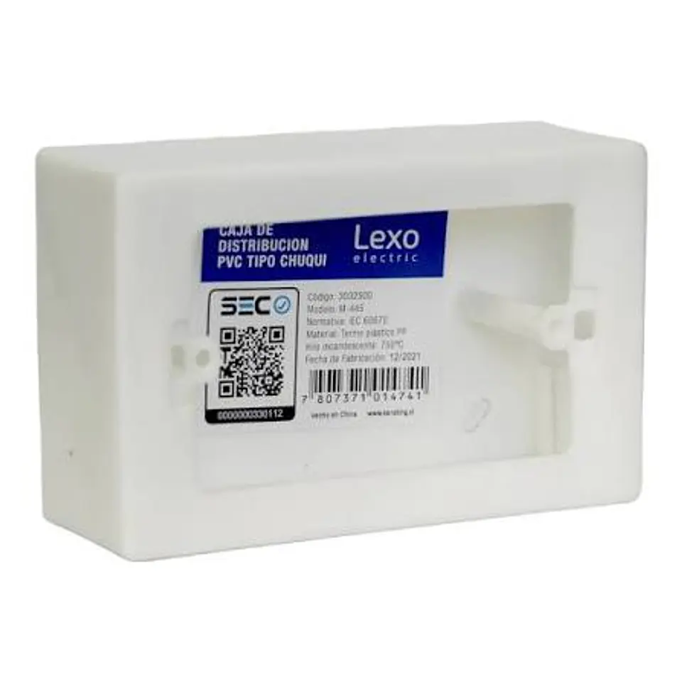 Caja distribución tipo chuqui libre de halógeno Lexo 1