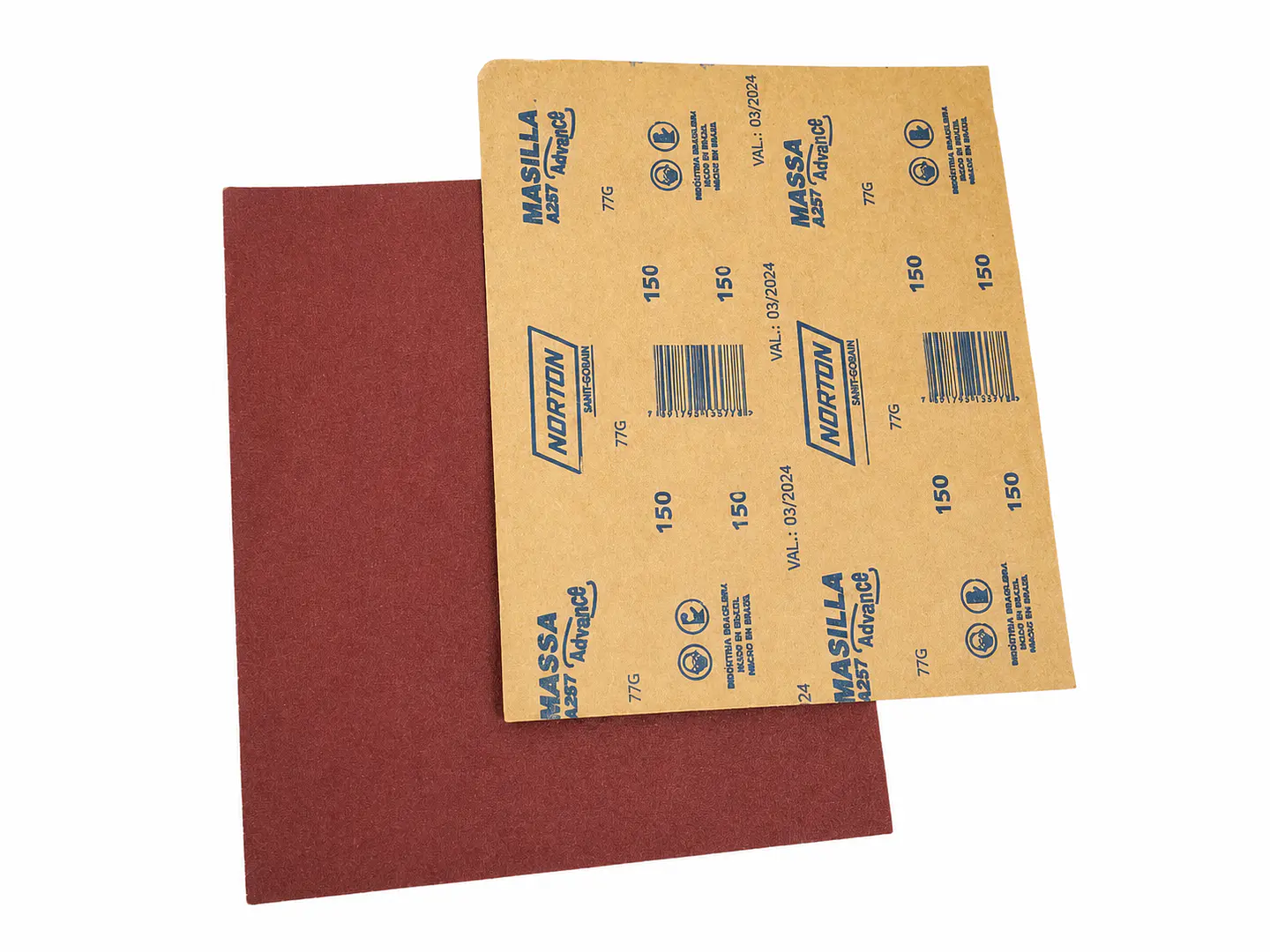 Lija madera 150 rojo Norton 1