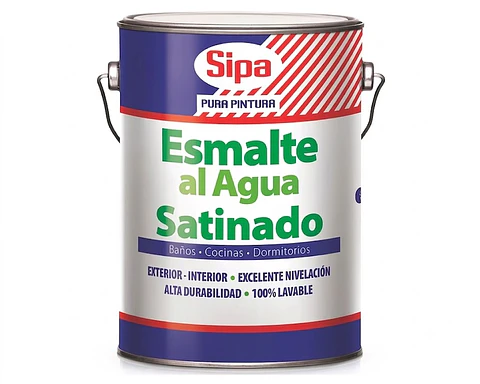 Galón Esmalte al Agua Satinado Blanco Sipa
