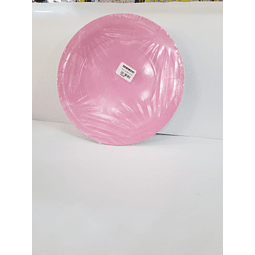 set platos polipapel rosados x 6 unidades