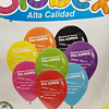 Globos Impresos Pal Copete  12"  x 25 Unidades