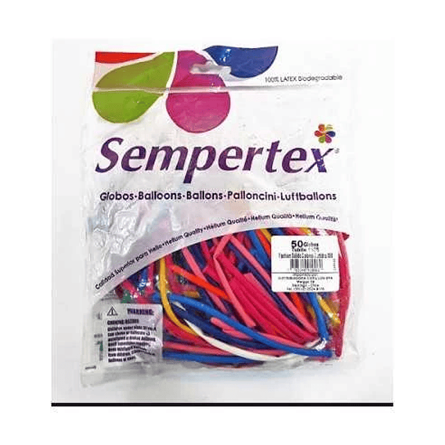 Globos Sempertex 160 Fashion Colores x 50 unidades