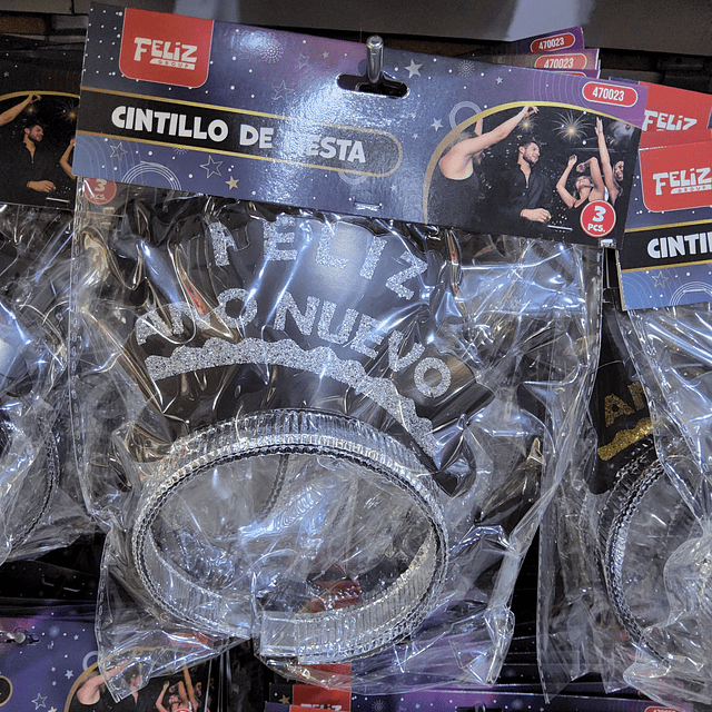 CINTILLO DE FIESTA AÑO NUEVO X 3 UNIDADES