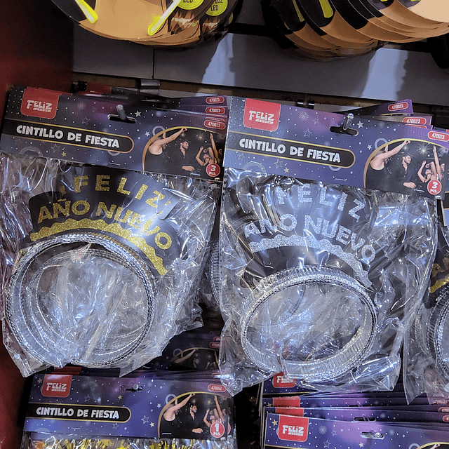 CINTILLO DE FIESTA AÑO NUEVO X 3 UNIDADES
