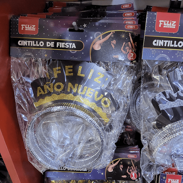 CINTILLO DE FIESTA AÑO NUEVO X 3 UNIDADES
