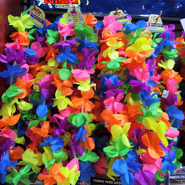 COLLAR DE FLORES LUMINOSO ( LED ) X 1 UNIDAD.