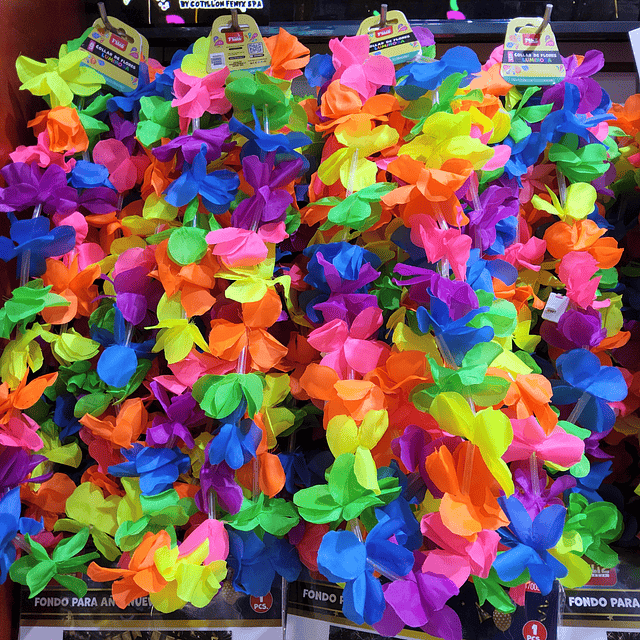 COLLAR DE FLORES LUMINOSO ( LED ) X 1 UNIDAD.