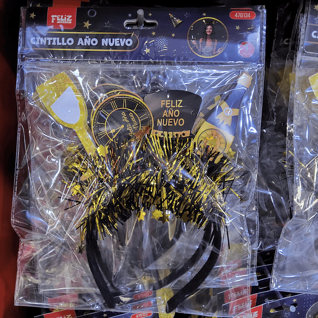 CINTILLO DE FIESTA AÑO NUEVO X 1 UNIDAD 