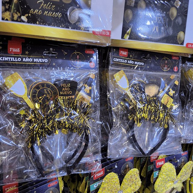 CINTILLO DE FIESTA AÑO NUEVO X 1 UNIDAD 