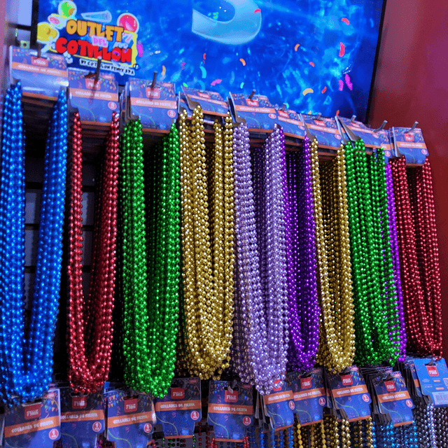 COLLAR DE FIESTA PERLAS X 4 UNIDAD 