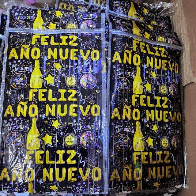  CORTINA METALIZADA AÑO NUEVO X 1 UNIDAD