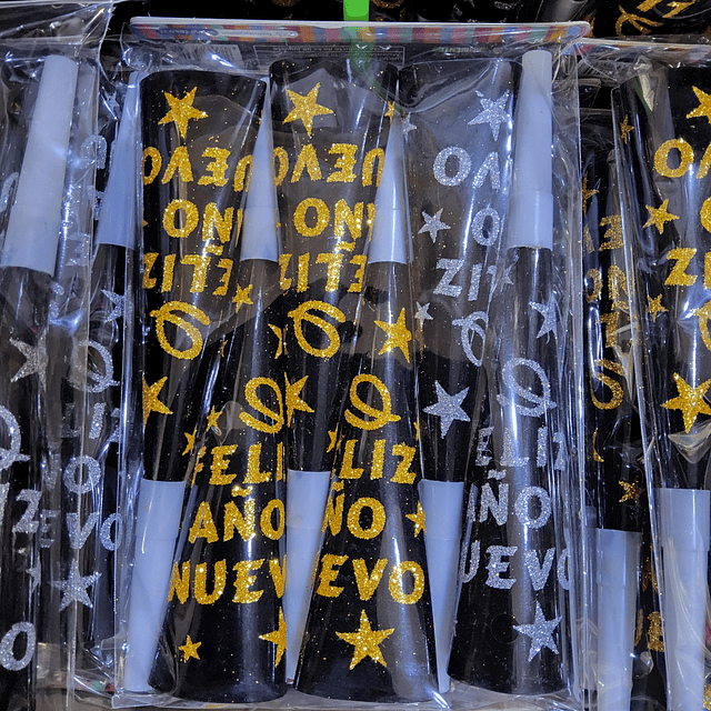CORNETAS AÑO NUEVO X 6 UNIDAD