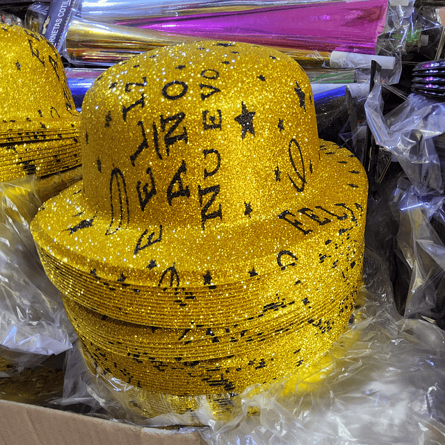 GORRO BRILLANTE  AÑO NUEVO X 1 UNIDAD