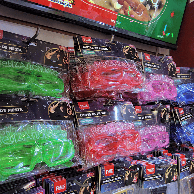 LENTES LED AÑO NUEVO X 1 UNIDAD 