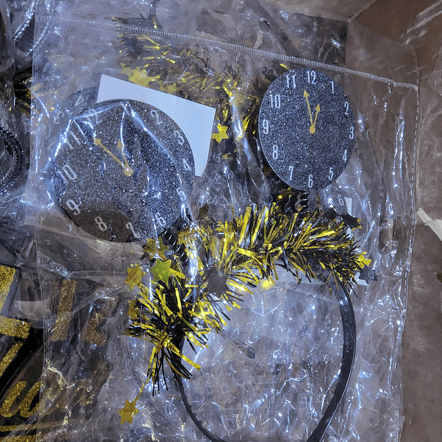 CINTILLO RELOJ AÑO NUEVO X 1 UNIDAD 