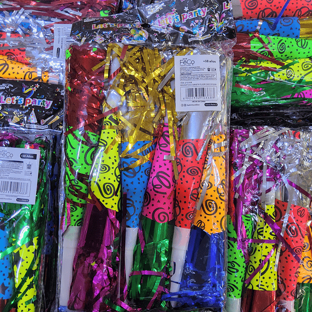 CORNETA BRILLO FLUOR CHICA X 12 UNIDADES