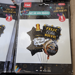 SET DE  GLOBO AÑO NUEVO X 1 UNIDAD 