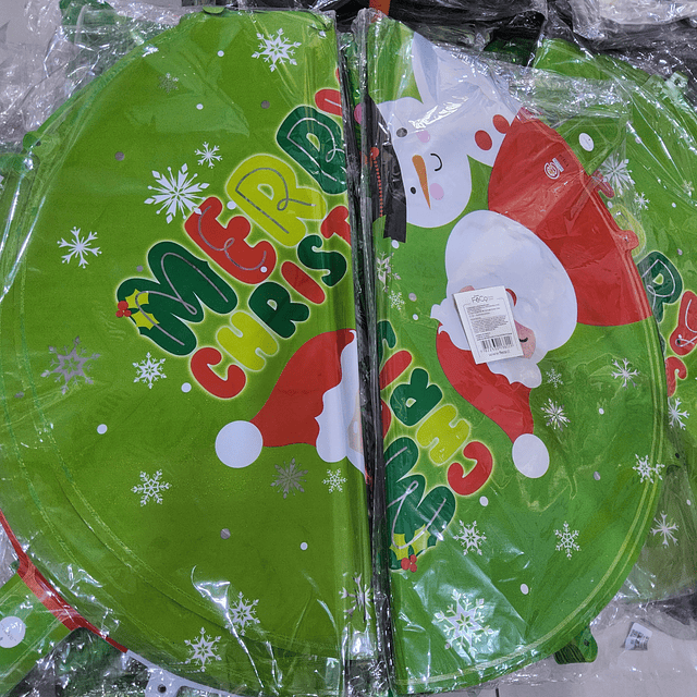 PACK DE GLOBOS METÁLICOS NAVIDAD X 50 UNIDADES