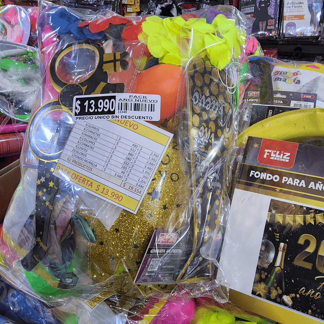 PACK AÑO NUEVO X 62 UNIDADES