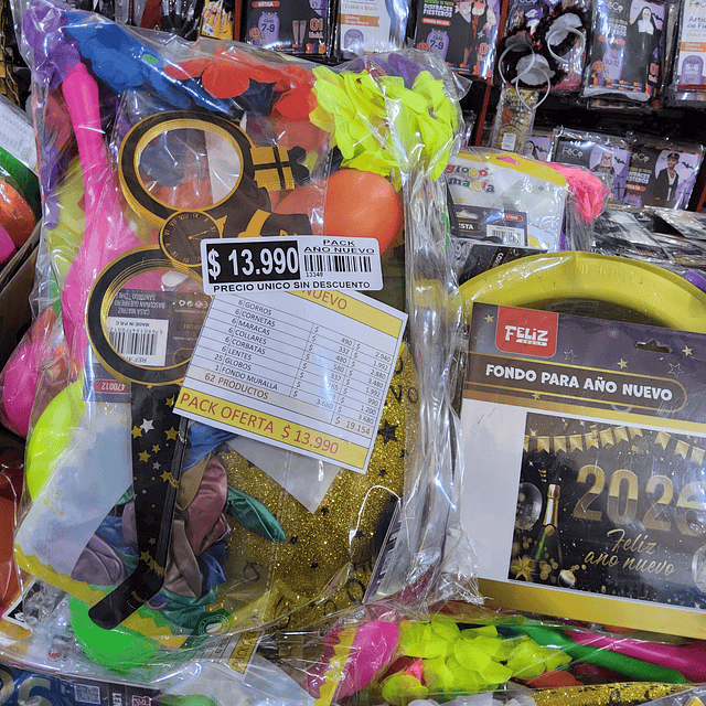 PACK AÑO NUEVO X 62 UNIDADES