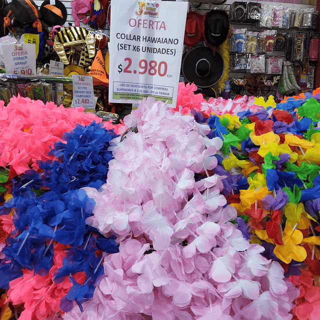 SET COLLAR DE FLORES X 6 UNIDADES