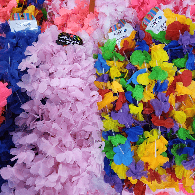 SET COLLAR DE FLORES X 6 UNIDADES