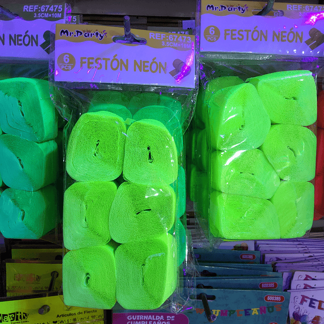 FESTÓN NEÓN 6 PCS 