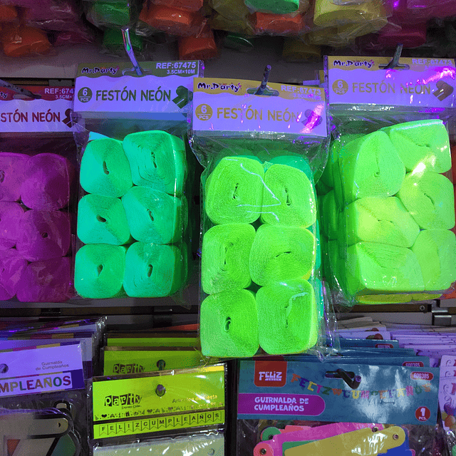 FESTÓN NEÓN 6 PCS 