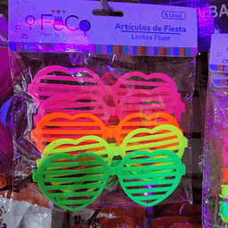 LENTES FLUOR  X 5 UNIDADES