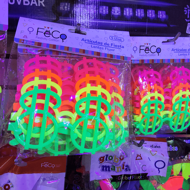 LENTES FLUOR  X 5 UNIDADES