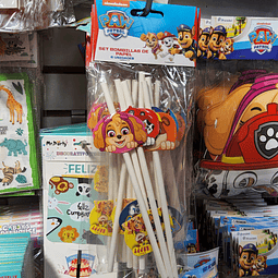 set bombillas de papel paw patrol