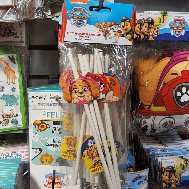 set bombillas de papel paw patrol