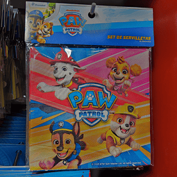 set de servilletas paw patrol