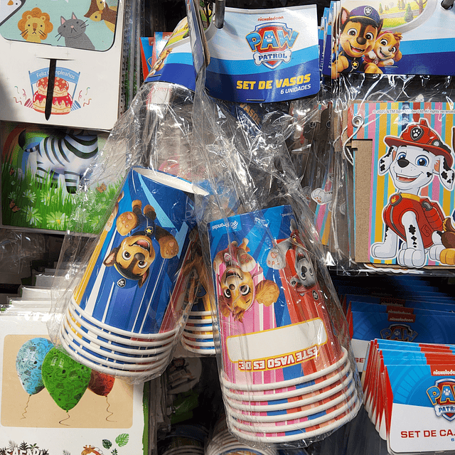set de vasos paw patrol