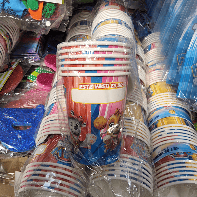 set de vasos paw patrol