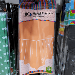 Mantel Plástico liso rectangular color Naranjo