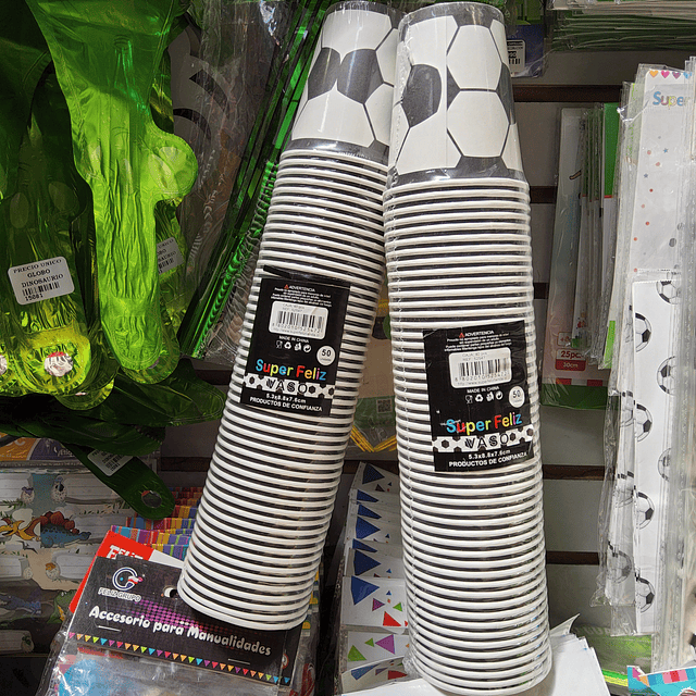 Vasos de Futbol x 50 unidades