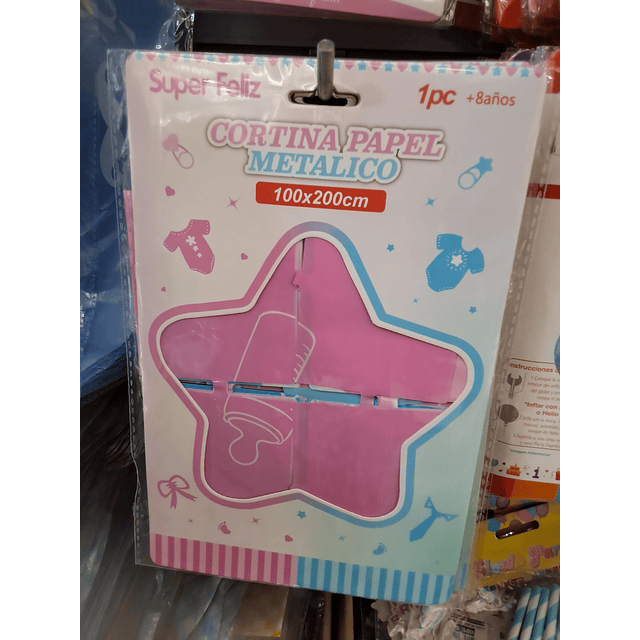 Cortina metalizada de revelacion de sexo