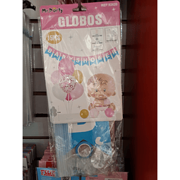 Centro de mesa baby shower niña