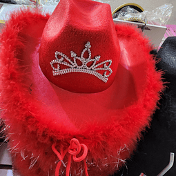 GORRO COTILLON VAQUERO ROJO