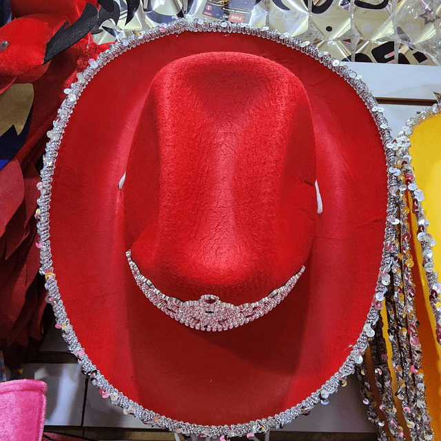 GORRO COTILLON VAQUERO ROJO