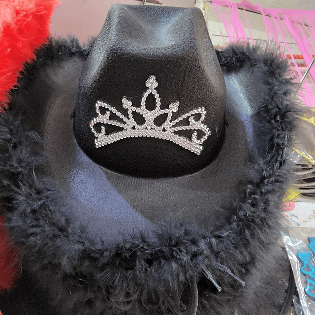 GORRO COTILLON VAQUERO NEGRO